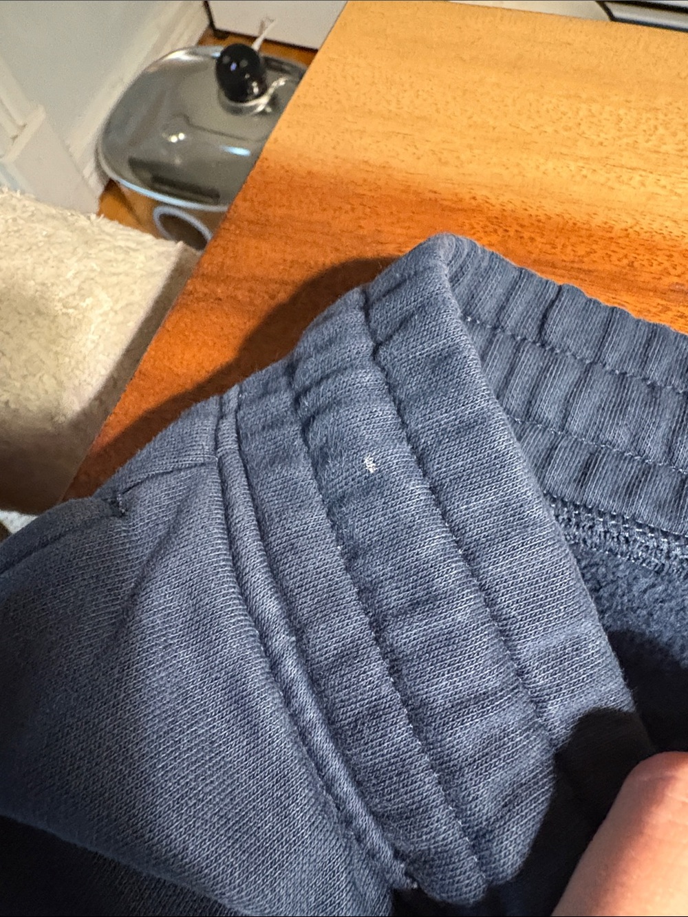 Gymshark Dark Navy Drawstring Joggers with Logo - Picture 3 of 4